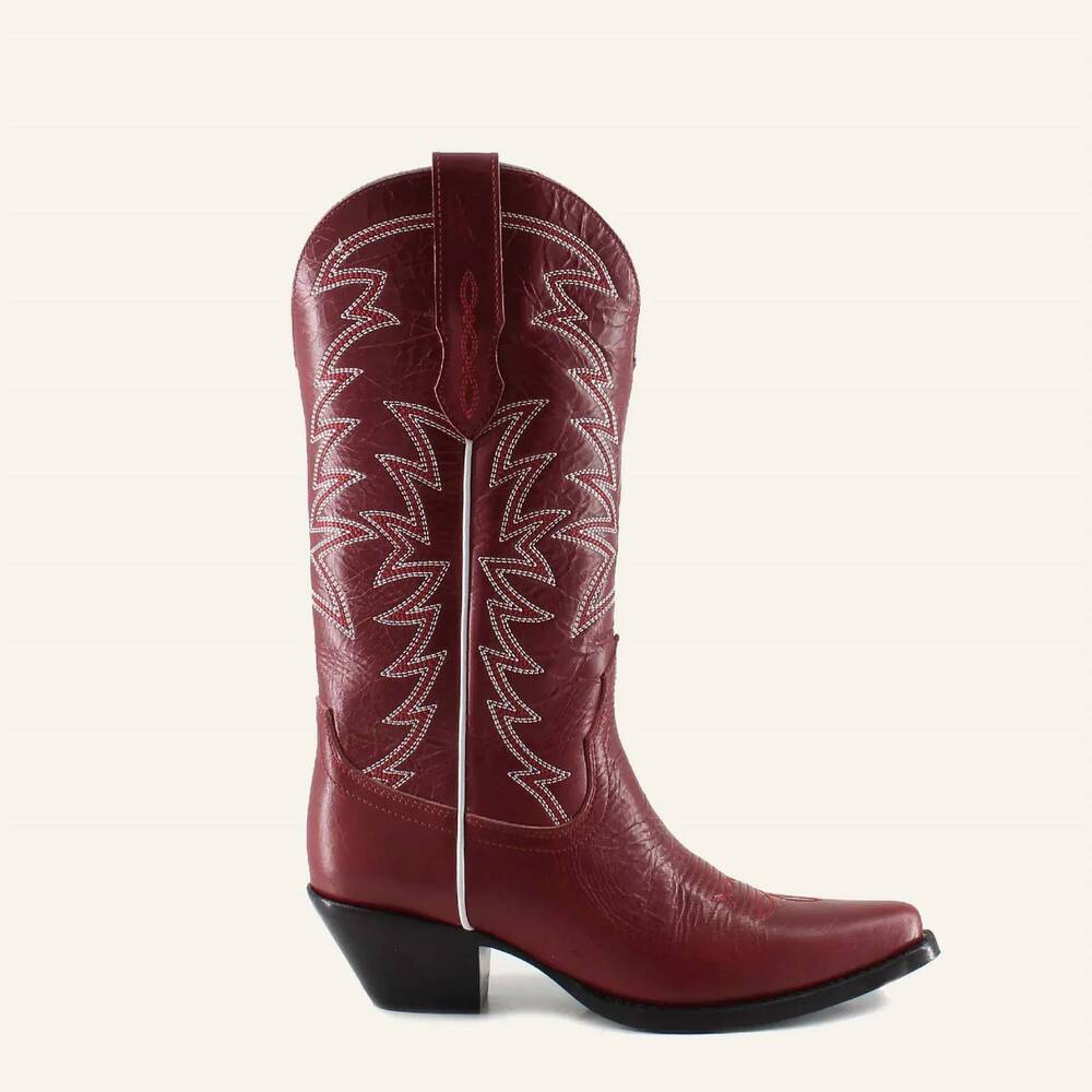 NEW BUCK & BRANA women's isabella boots in red